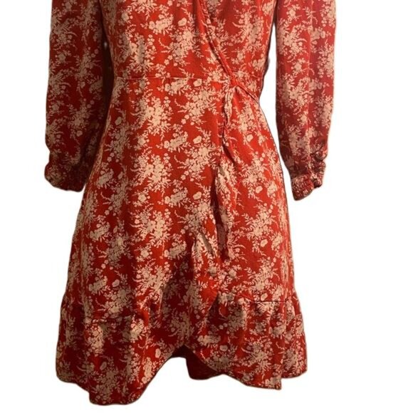 American Eagle Outfitters Red Floral Mini Dress, X-Small - Picture 5 of 6